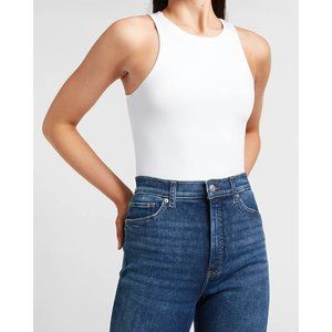 Express Body Contour Compression High Neck Silky Thong Bodysuit S